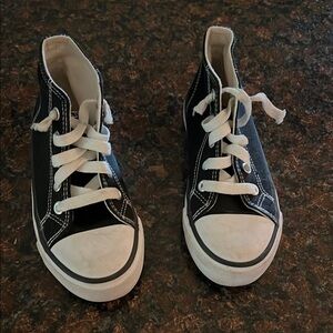 Kids Black High-Top Sneakers